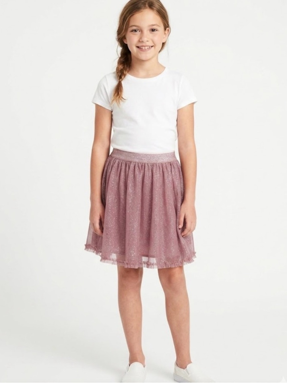 Minymo Sugar Plum Fairy Tulle Skirt in Deep Dusty Rose - Size 10